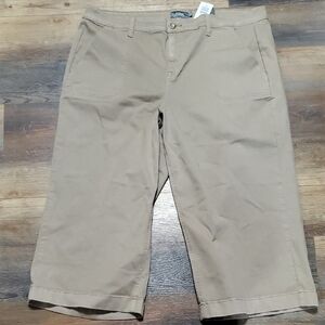 Torrid Tan Wide Leg Capris Casual Cotton Blend New With Tags